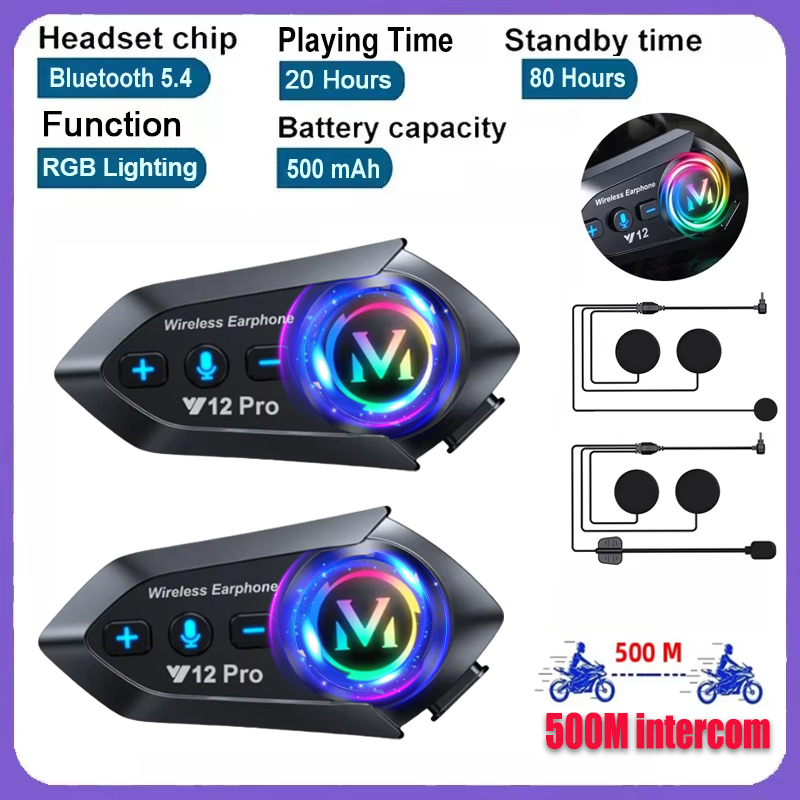 Motorcycle Intercom With Fm Radio - Casque Intercom Moto Y20 Pro 1/2x
