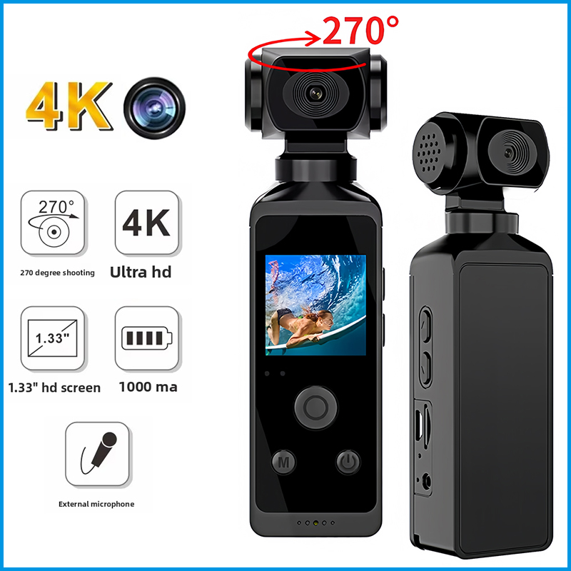 Helmet Camera 4K Wifi - Caméra d'action de poche K8 4K