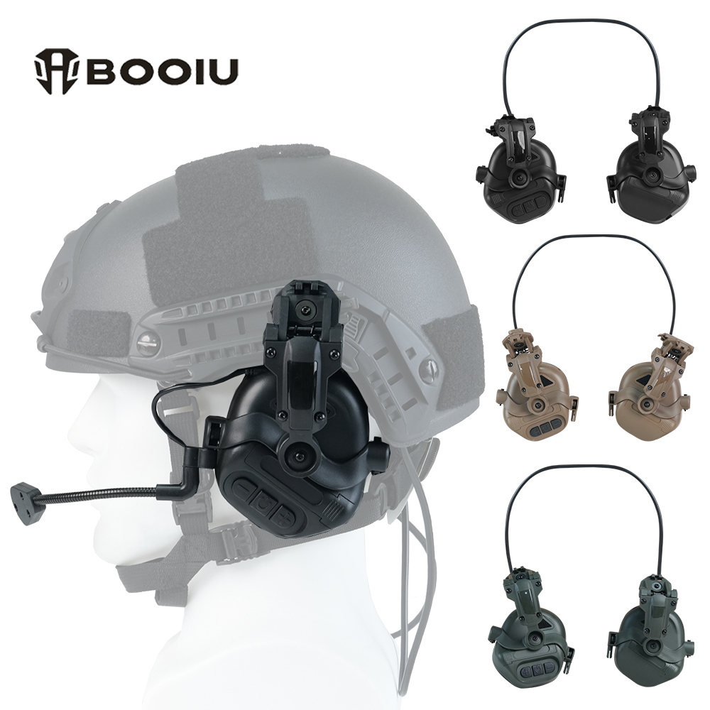 Helmet Headset Noise Cancellation - BOOIU casque de tir tactique casque