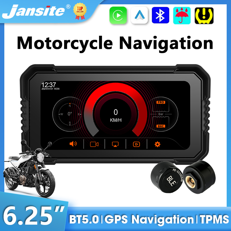 Motorcycle Gps Navigator Waterproof - Jansite, écran de 6,25 pouces pour