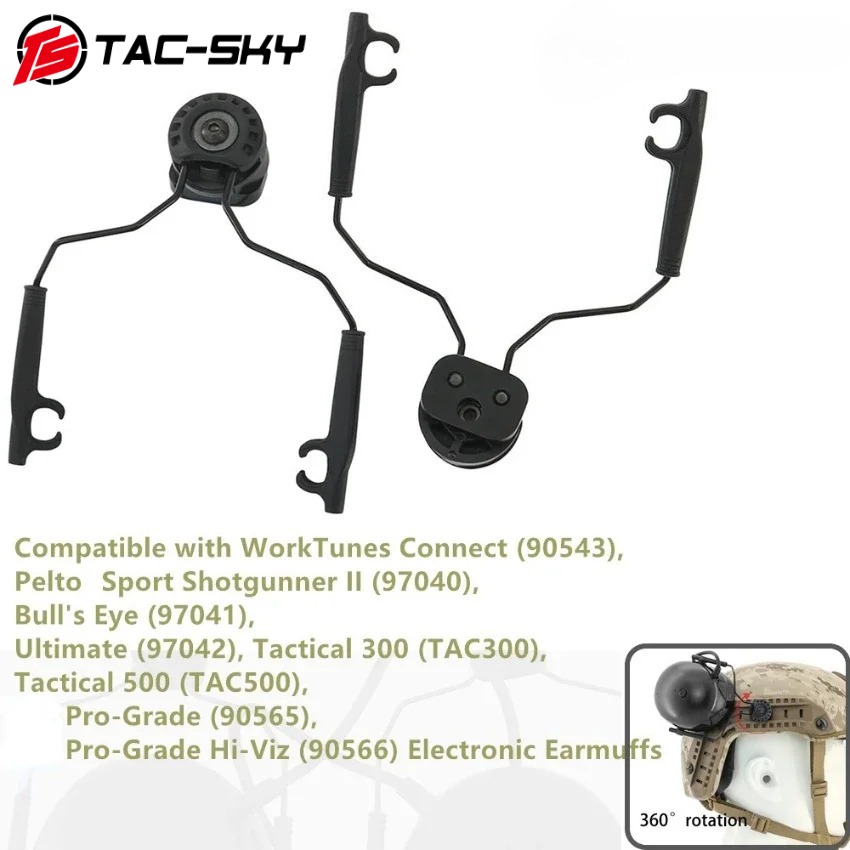 Helmet Headset Noise Cancellation - Support de casque tactique TS TAC-SKY,