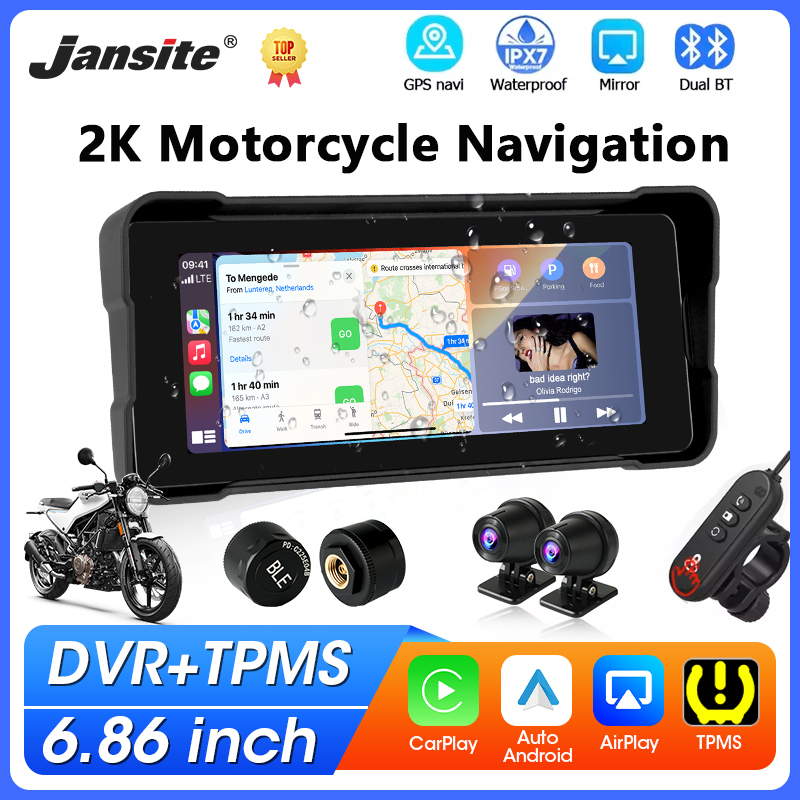 Motorcycle Gps Navigator Waterproof - Caméra embarquée portable pour moto, 6,86