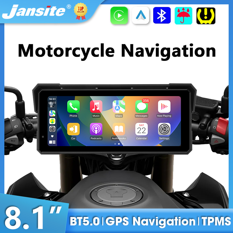 Motorcycle Gps Navigator Waterproof - Écran Carplay pour moto de 8,1