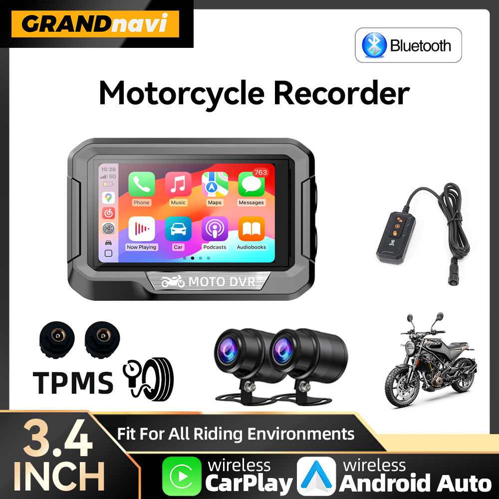 Motorcycle Gps Navigator Waterproof - Portable 3.4 pouces Moto GPS Navigation