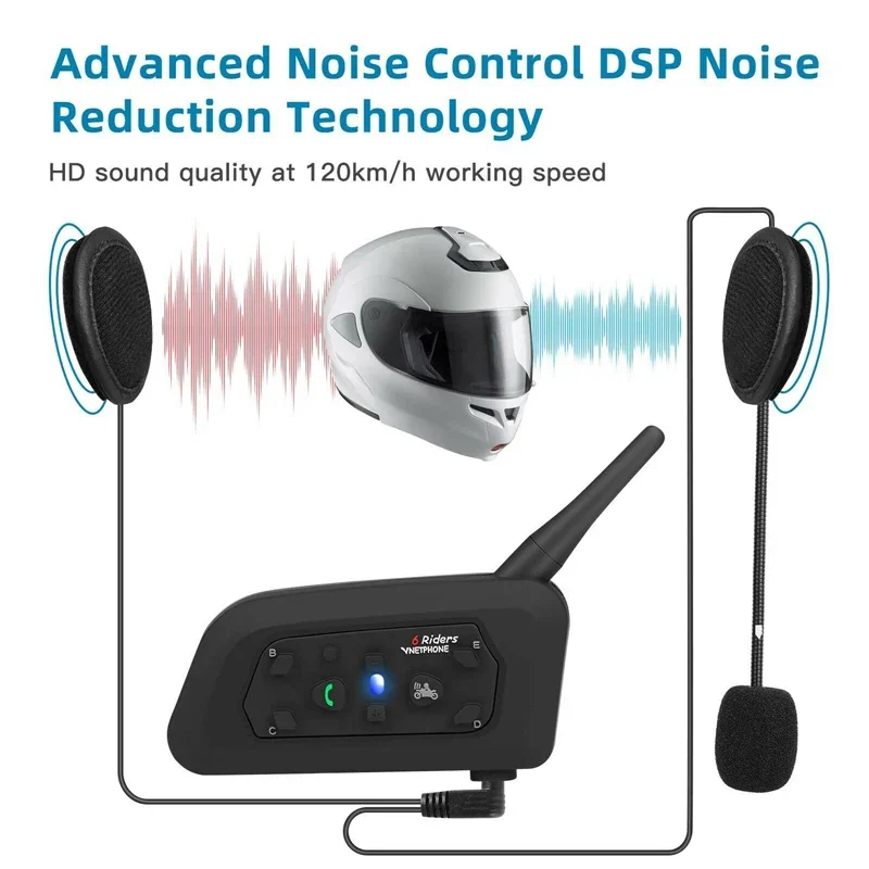 Vnetphone-Oreillette Bluetooth - Motorcycle Helmet Intercom 6 Rider avis et prix