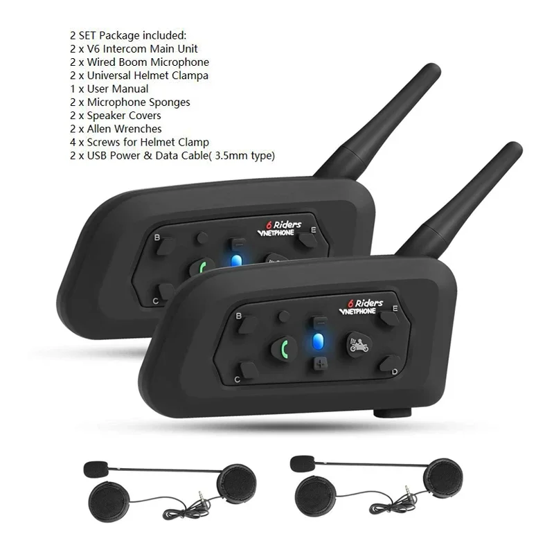 Vnetphone-Oreillette Bluetooth - Motorcycle Helmet Intercom 6 Rider avis et prix