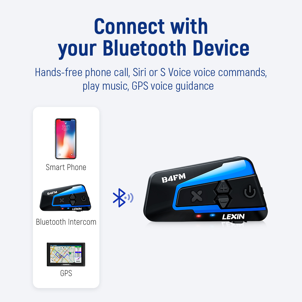 Lexin B4FM-X pour 10 Motocycli - Motorcycle Intercom With Fm Radio avis et prix