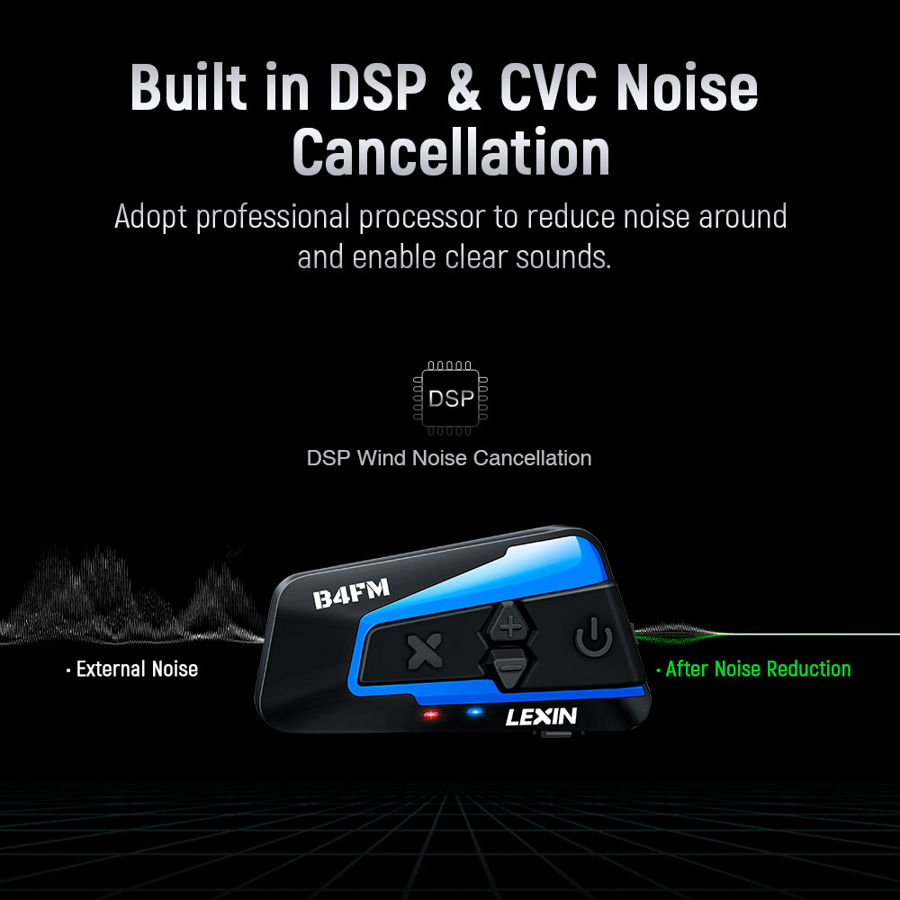 Casque de moto Bluetooth Lexin - Motorcycle Intercom With Fm Radio avis et prix
