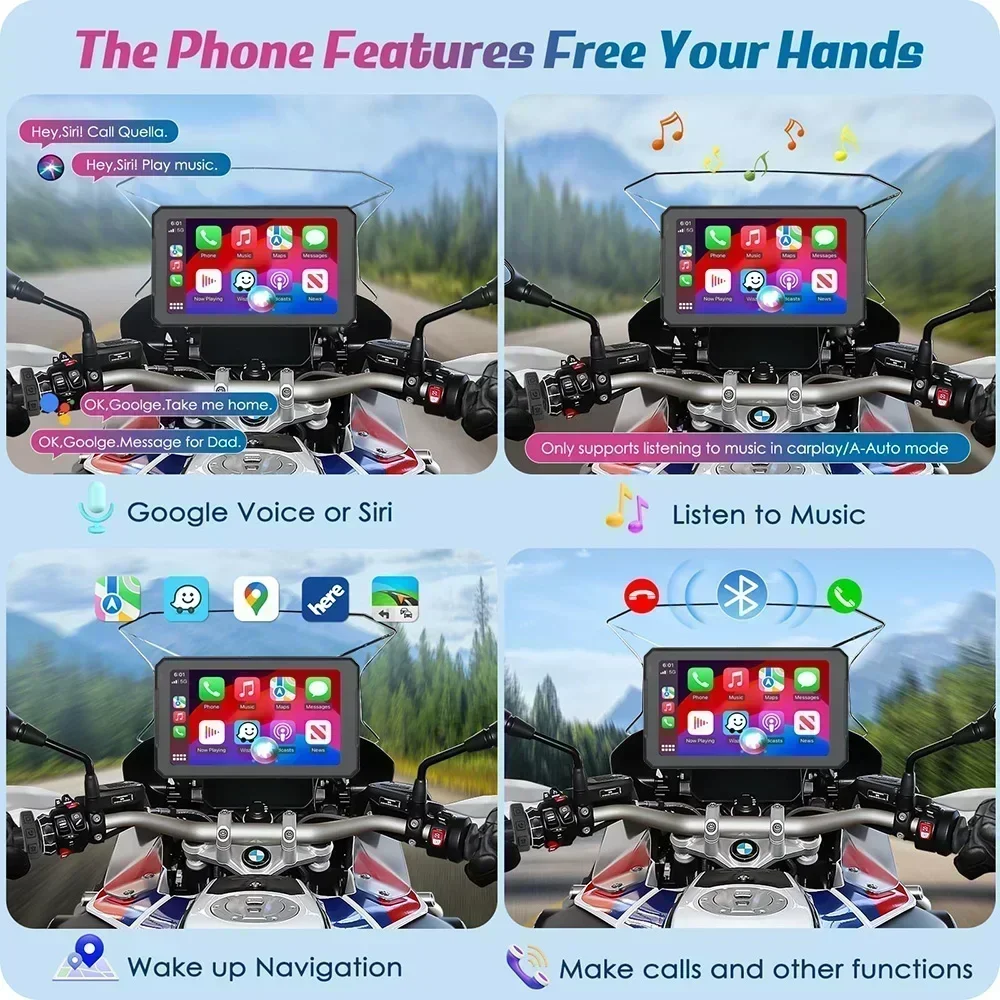 Carplay pour BMW XR M1000 R120 - Motorcycle Gps Navigator Waterproof avis et prix