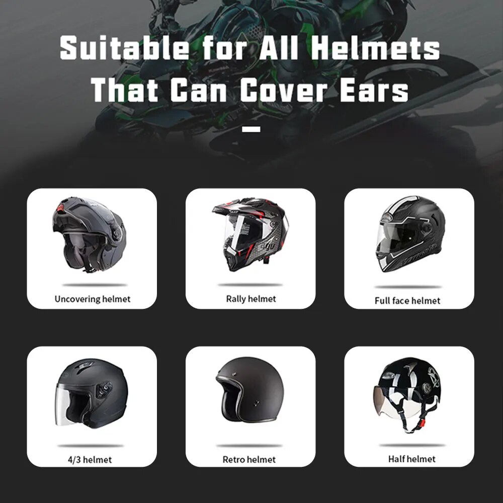 Casque de moto Kihous à une se - Helmet Bluetooth Headset Waterproof avis et prix
