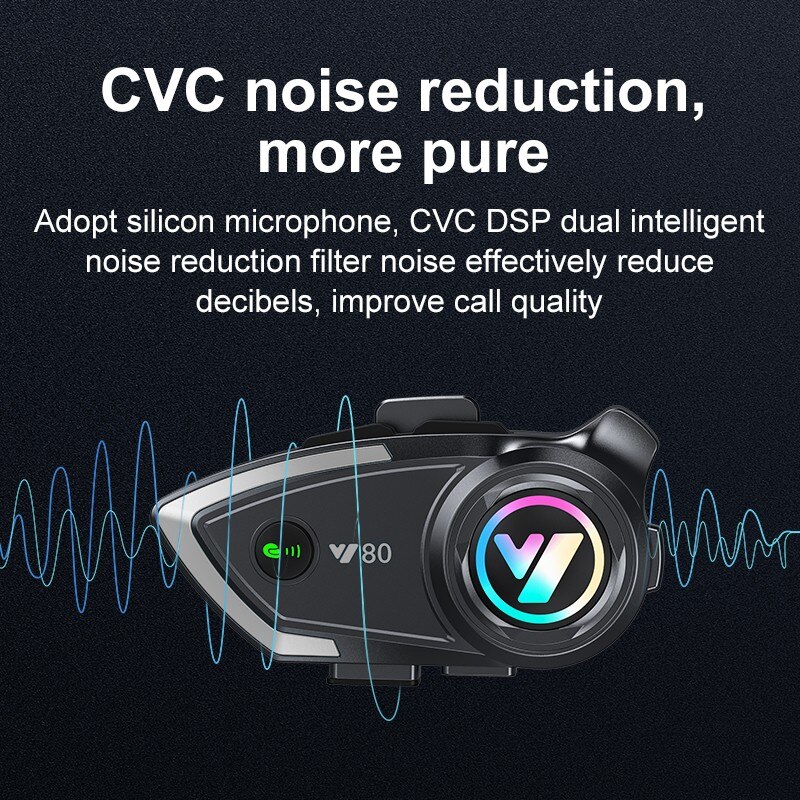 Y80 casque de moto Interphone  - Bluetooth Headset Helmet 1000M avis et prix