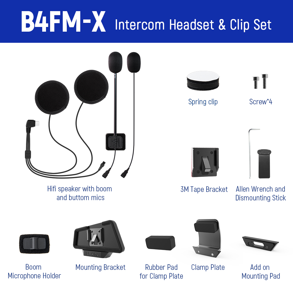 Casque et clip d'intercom LEXI - Bluetooth Headset Helmet 1000M avis et prix