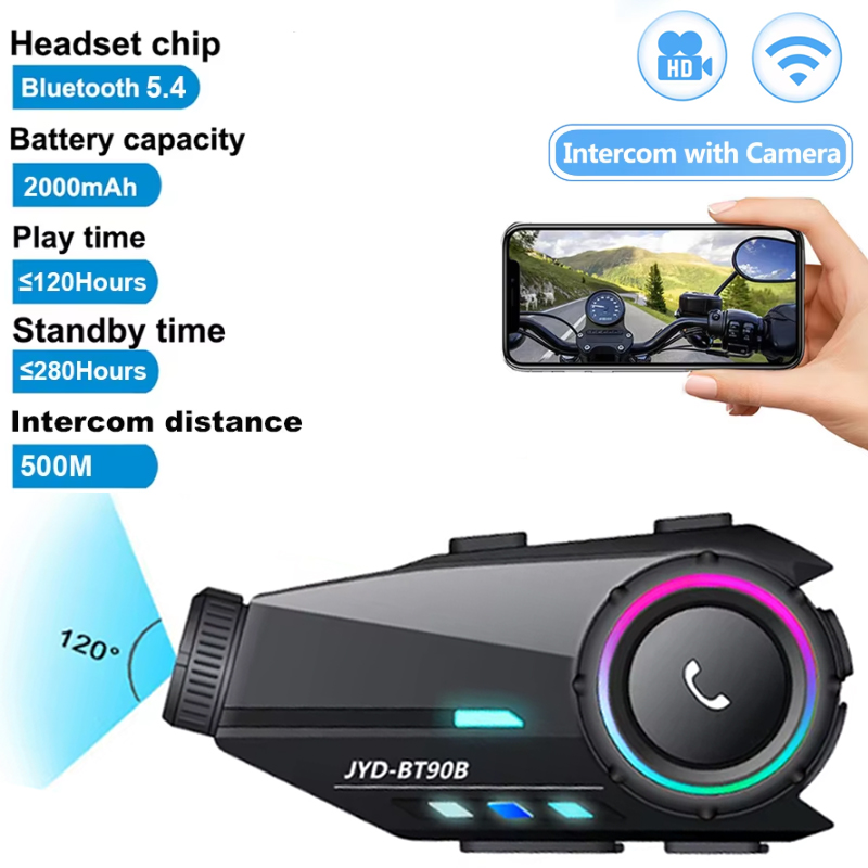 Casque de moto avec interphone - Helmet Communication System Camera avis et prix