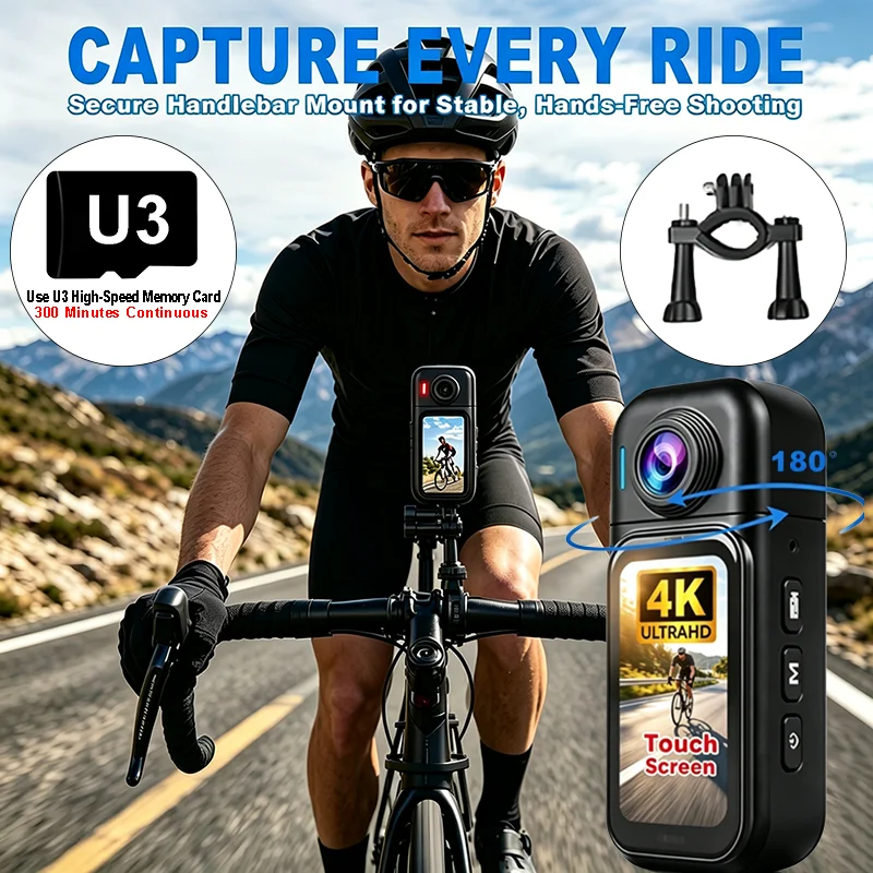 Mini caméra sportive d'extérie - Helmet Camera 4K Wifi avis et prix