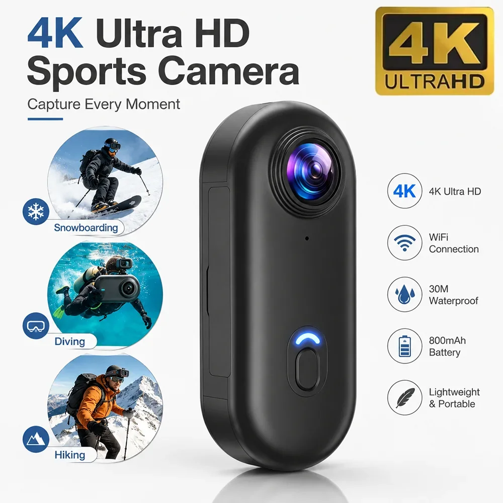 Caméra d'action magnétique WiF - Helmet Camera 4K Wifi avis et prix