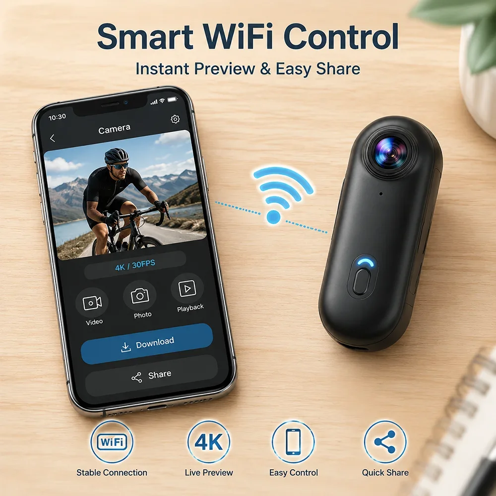 Caméra d'action magnétique WiF - Helmet Camera 4K Wifi avis et prix
