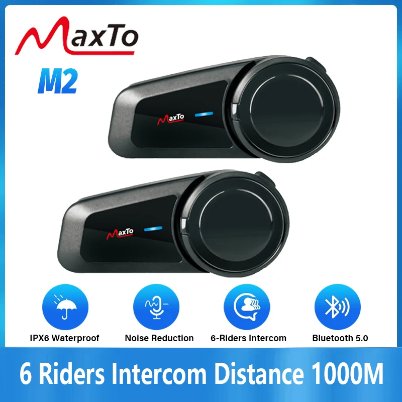 Maxto M2 – casque de moto, 2 p - Motorcycle Helmet Intercom 6 Rider avis et prix