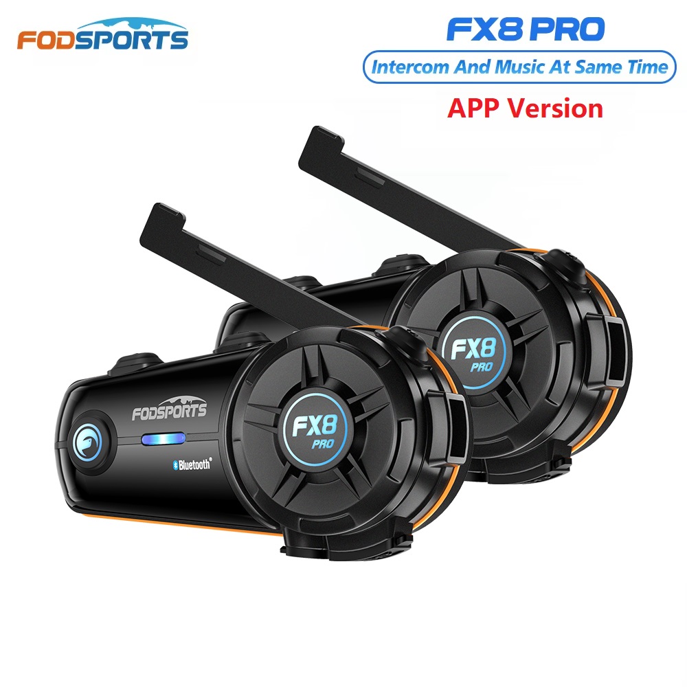 2 pièces Fodsports FX8 Pro Int - Motorcycle Intercom Group 10 Riders avis et prix