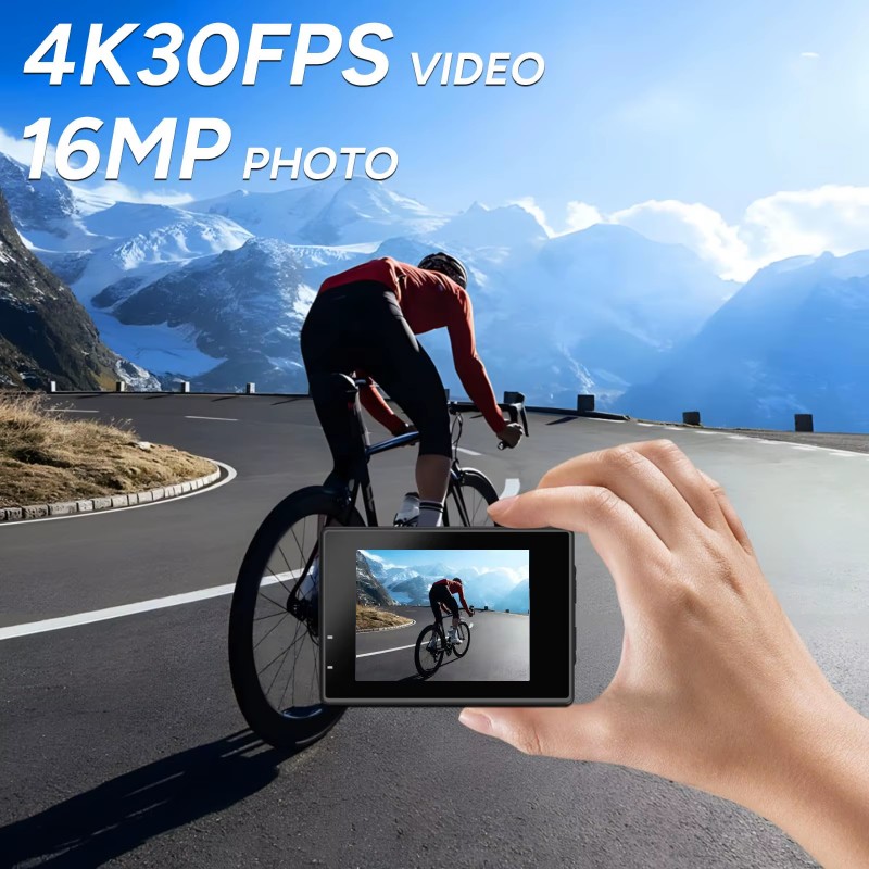 Caméra de casque double écran  - Helmet Camera 4K Wifi avis et prix