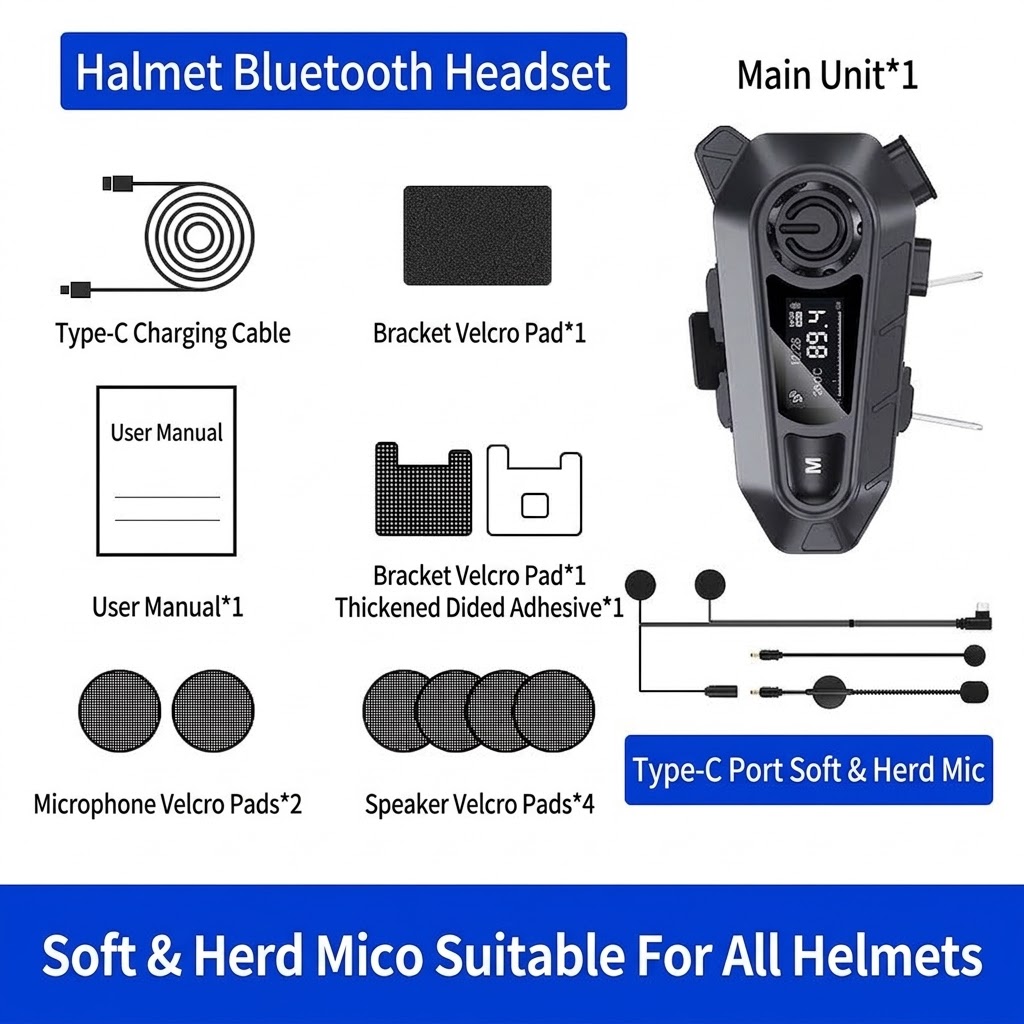 Casque de moto avec casque Blu - Motorcycle Intercom With Fm Radio avis et prix