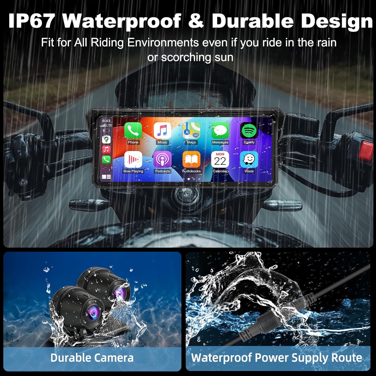 Caméra embarquée sans fil Carp - Motorcycle Gps Navigator Waterproof avis et prix