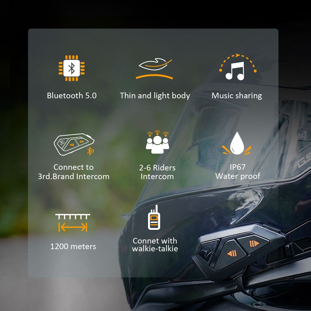 FreedConn-Oreillette Bluetooth - Motorcycle Helmet Intercom 6 Rider avis et prix
