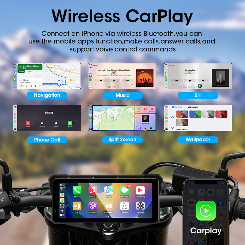 Écran Carplay pour moto de 8,1 - Motorcycle Gps Navigator Waterproof avis et prix