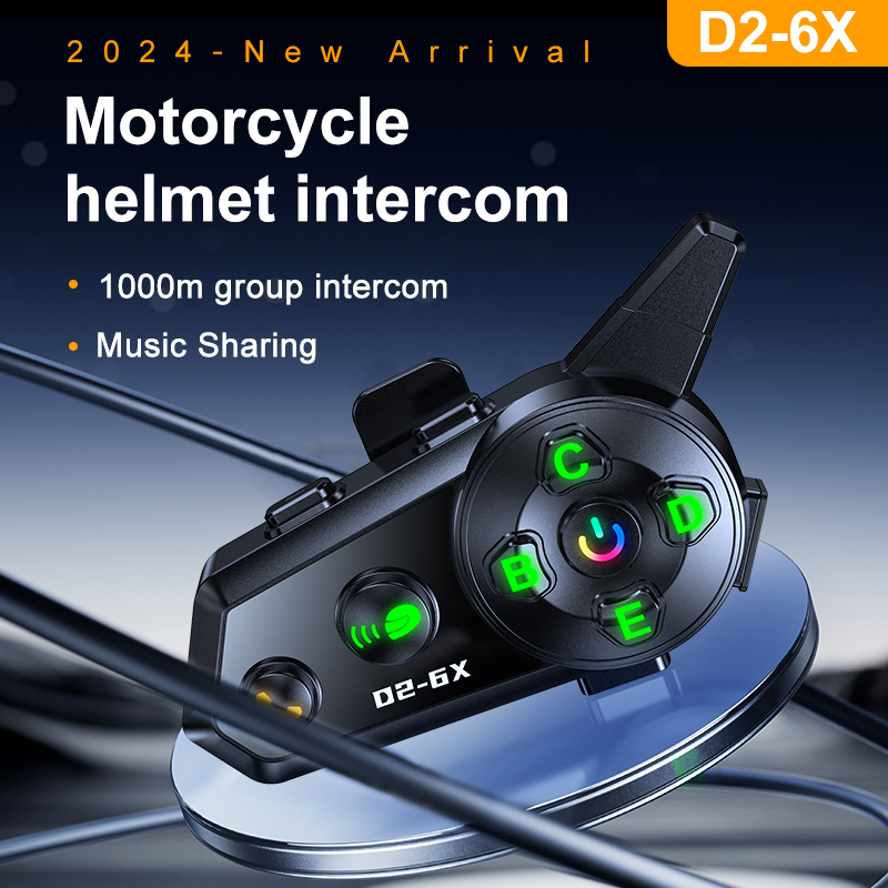 Casque de moto D2-6X Interphon - Motorcycle Helmet Intercom 6 Rider avis et prix