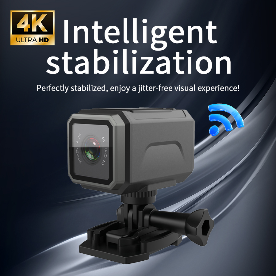 Caméra d'action 4K EIS 125 °   - Helmet Camera 4K Wifi avis et prix