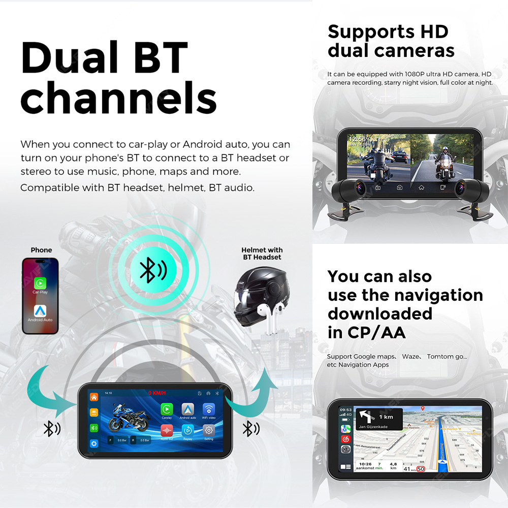 Navigation GPS portable pour m - Motorcycle Gps Navigator Waterproof avis et prix