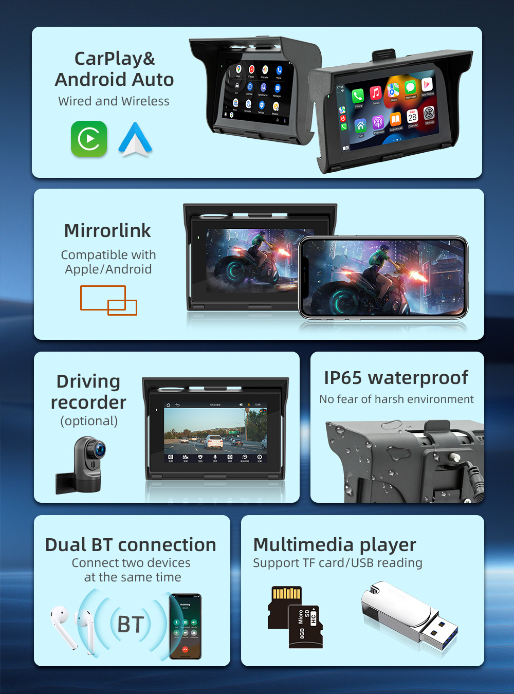 Carplay sans fil étanche pour  - Motorcycle Gps Navigator Waterproof avis et prix