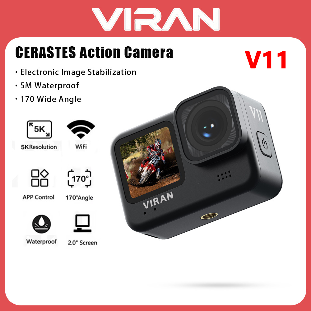 Caméra d'action VIRAN V11 5K 4 - Helmet Communication System Camera avis et prix